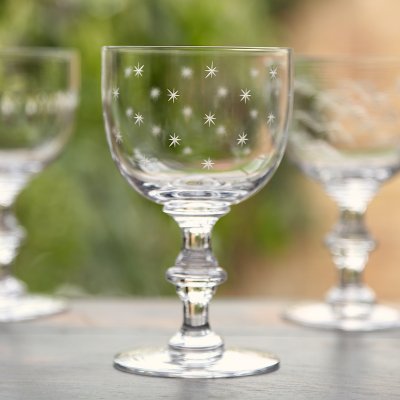 Set of 6 goblet wine glasses